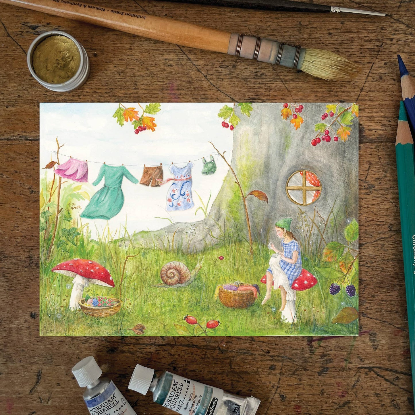 Laundry Day (A6 postcard)