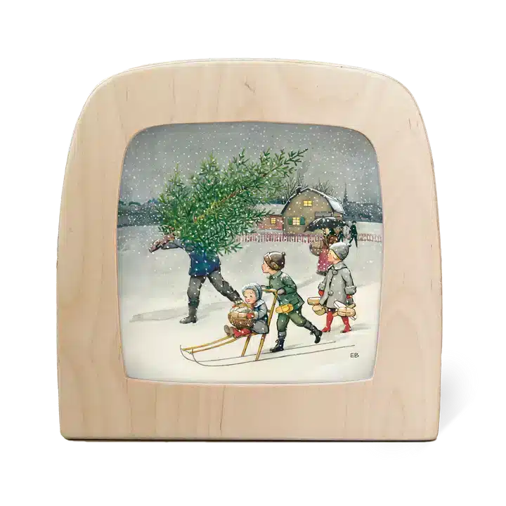 Silhuett av Elsa Beskow: Desember