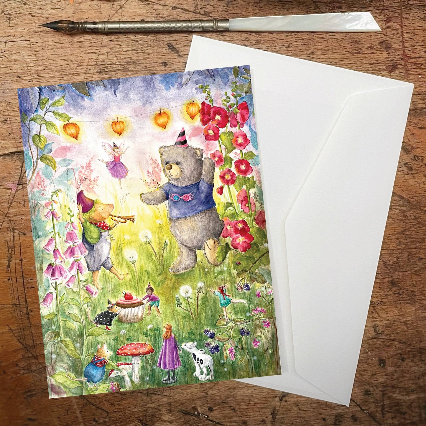 Polar's Party (A6 greeting card with envelope)