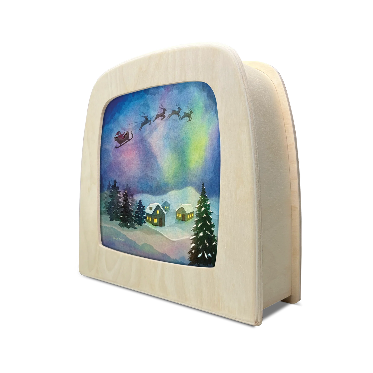 Silhuett av Vogel Geluk: Aurora Sleighride