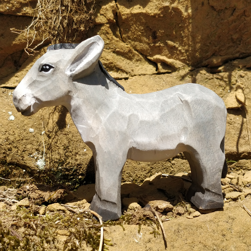 Wudimals® Wooden Donkey Animal Toy