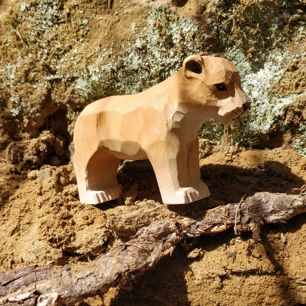 Wudimals® Wooden Lion Cub Animal Toy